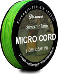 Micro Paracord, 1.18mm x 100ft Thin Mini Utility Braided Small Paracord by Legowitoutdoor
