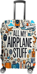 Airplane Travel Accessories Collection Stretch Luggage Cover, Washable Suitcase by Unknown