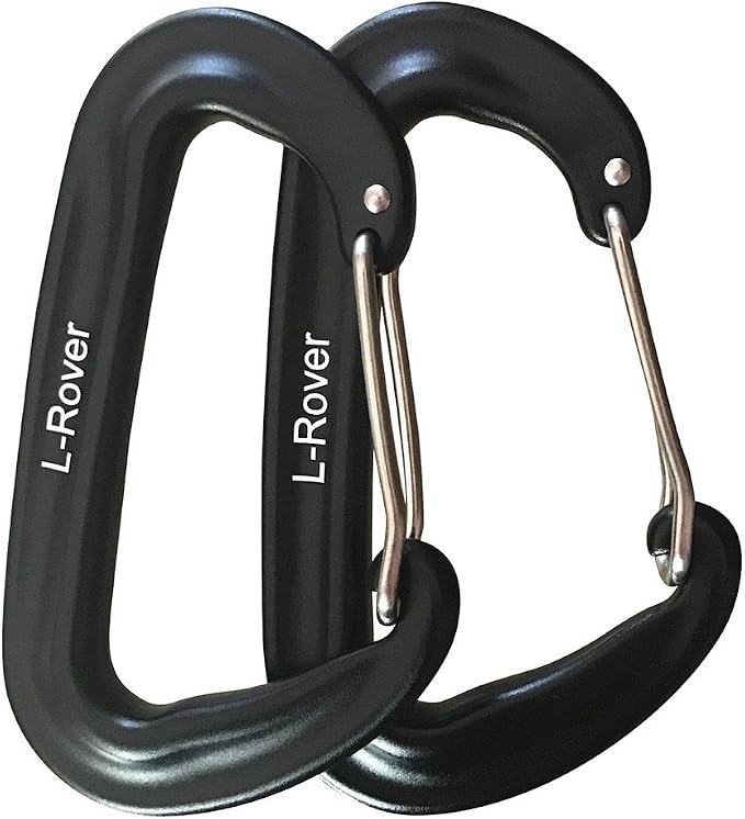 L-Rover Carabiner, 12KN Lightweight Heavy Duty Carabiner Clips, Aluminium by Ultra+Sturdy+Carabiner