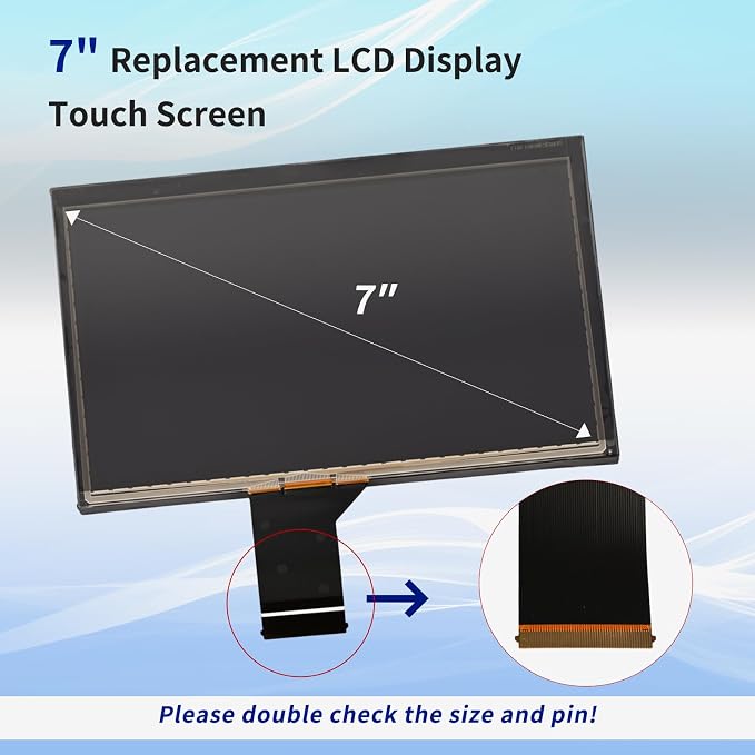 7" Inch Replacement Uconnect VP2 LCD Monitor Display - Image 5
