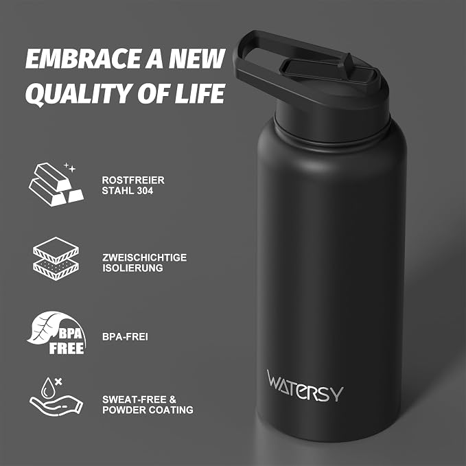 32oz Insulated Water Bottle, BPA Free&Leak Proof, Stainless Steel Water Flask - Image 8