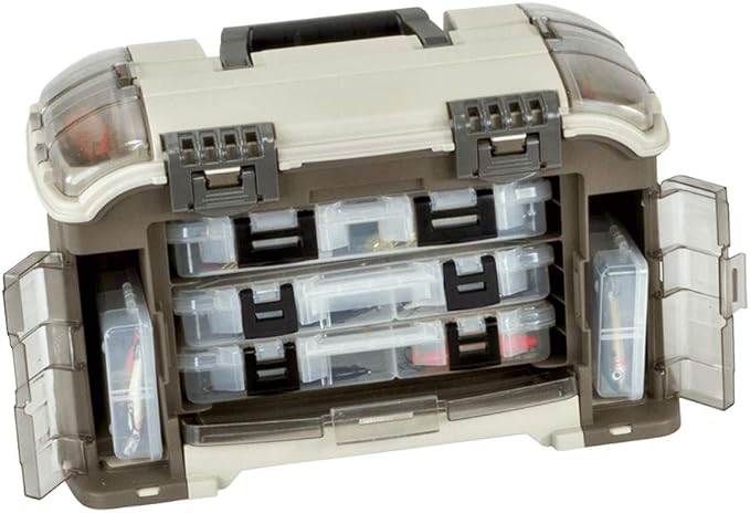 Plano Elite Series Ultimate Angled Tackle System, Graphite & Sandstone by PLANO%C2%AEOutdoors