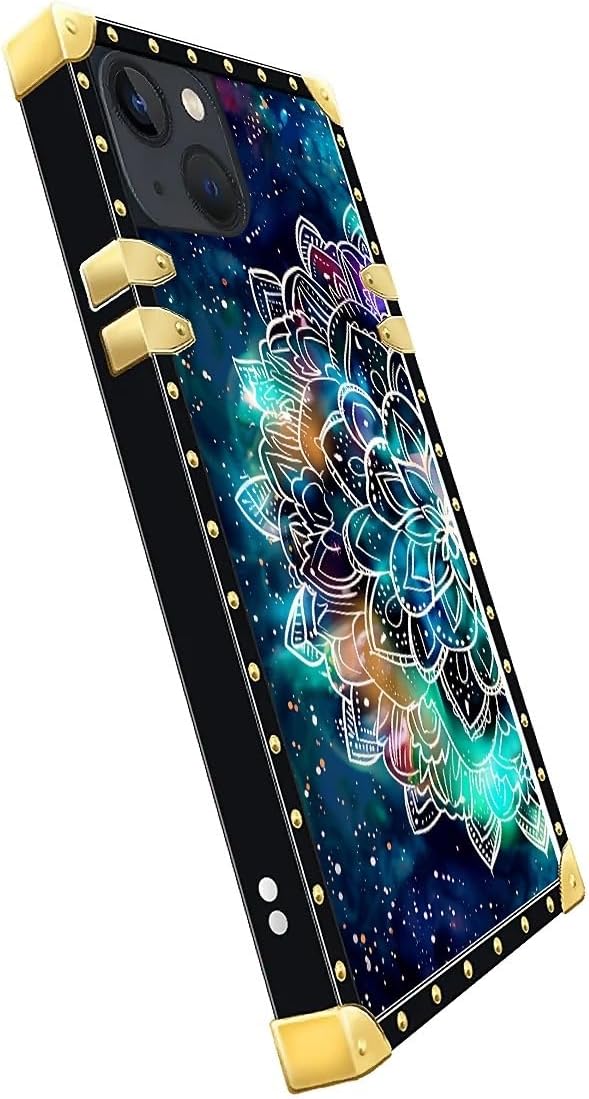 Compatible with iPhone 14 Case, Starry Sky Colourful Mandala Luxury Golden - Image 4