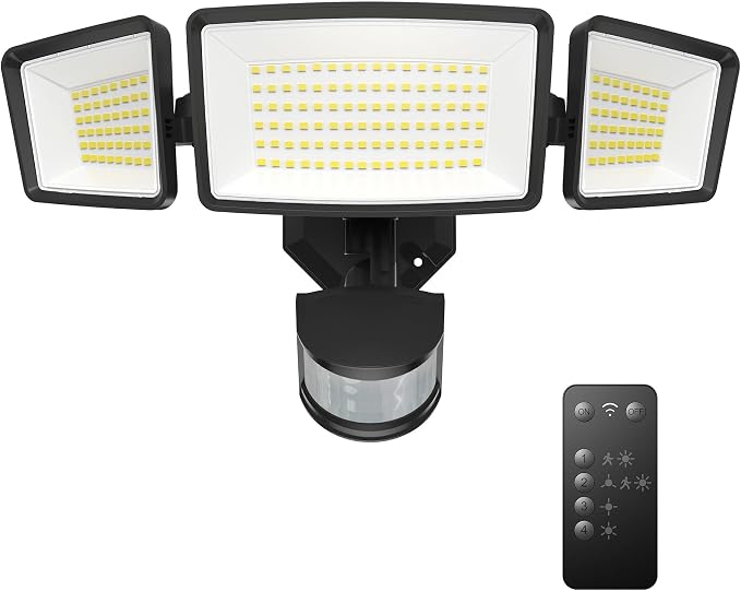 TECKNET Flood Motion Sensor Outdoor Lights, 4200LM 150LEDS Lights Outdoor by Tecknet