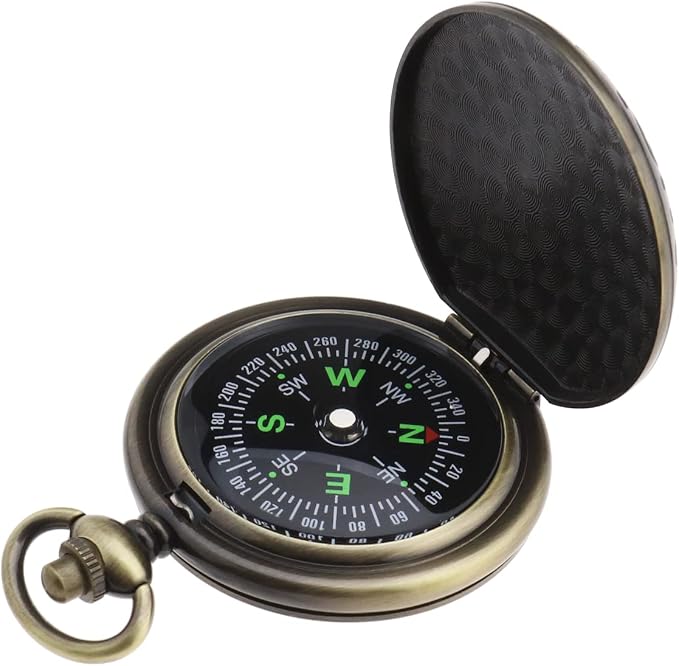 Create idea Retro Portable Compass Camping Survival Compass Metal Pocket by CreateIdea