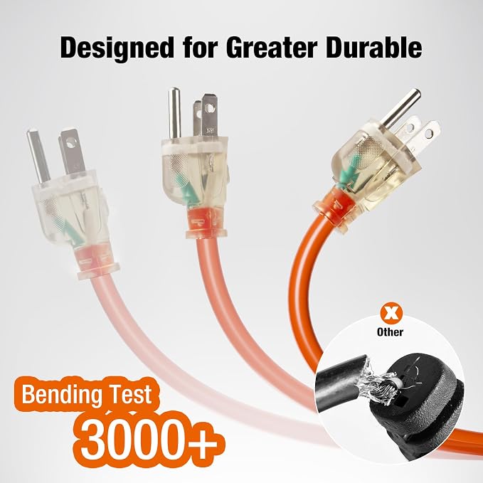 25FT Outdoor Extension Cord, Heavy Duty Extension Cord - Image 2