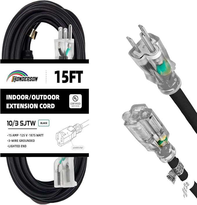 Indoor Outdoor Extension Cord Weatherproof by HONDERSON