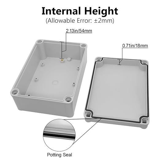 LeMotech Junction Box IP67 Waterproof Dustproof ABS Plastic Project Box - Image 4