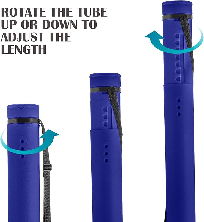JJRING Blue Poster Tube, Poster Carrying Case - Image 4