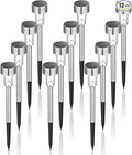 GIGALUMI Solar Lights Outdoor Waterproof, 12 Pack, Stainless Steel LED Solar by GIGALUMI