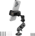 Wall Mount Phone Holder Drilling Base Heavy Duty iPhone Stand, 360° Adjustable by Mippko