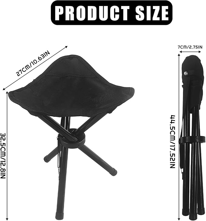 Travel Folding Camping Stool, Outdoor Tripod Seat, Folding Camping Chairs - Image 2