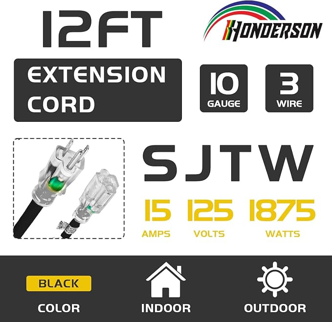 Indoor Outdoor Extension Cord Weatherproof - Image 2