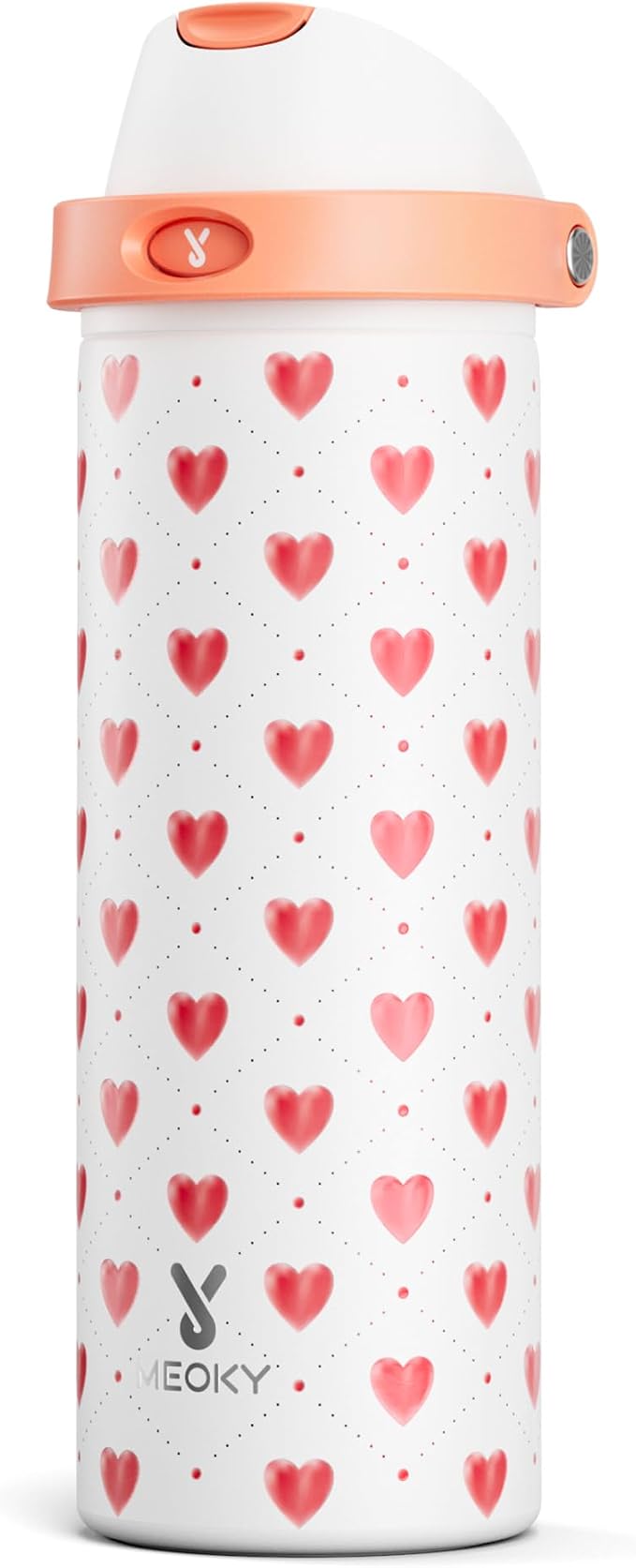 24 oz Valentine's Day Water Bottle: Meoky Stainless Steel Water Bottle by MEOKY