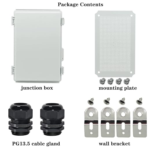 Zulkit Junction Box, IP67 Waterproof Electrical Box Hinged Cover Stainless - Image 6