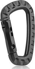 Tactical Gear Carabiner Keychain Clip Plastic D-Rings Large Key Chain Heavy by CooBigo