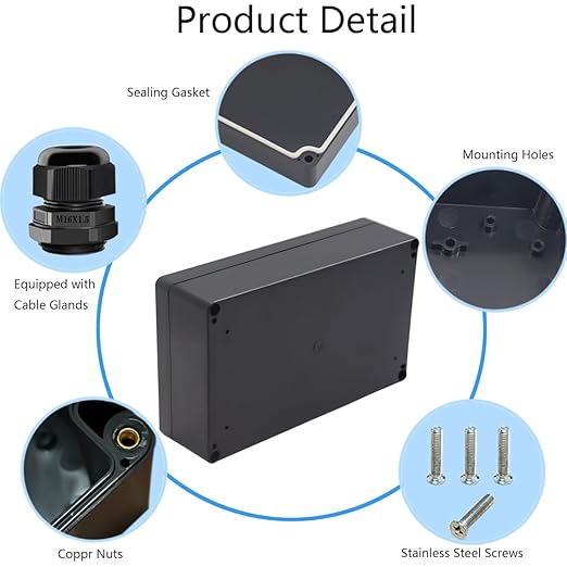 Junction Box IP65 Waterproof ABS Plastic Electrical Project Case Power Junction - Image 5
