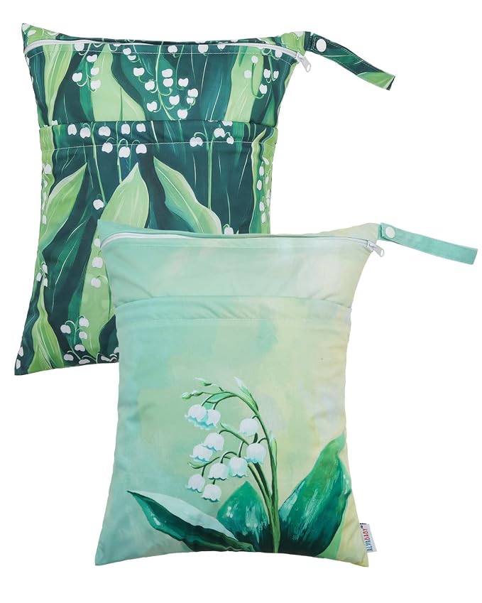 ALVABABY 2pcs Cloth Diaper Wet Dry Bags Waterproof Reusable by ALVABABY
