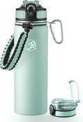 GOSWAG Insulated Sports Water Bottle, 24oz 2 Lids, Stainless Steel Water Bottles by GOSWAG