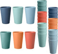 24 Pcs Unbreakable Plastic Cups Set, 14 oz Reusable Plastic Cups, Stackable by StayHealthyStayHappy
