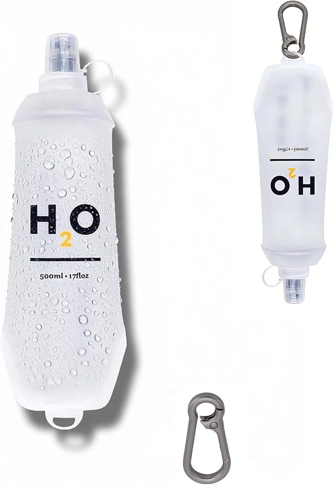 500ml Collapsible Soft Flask Water Bottle by Runlighthydrateright