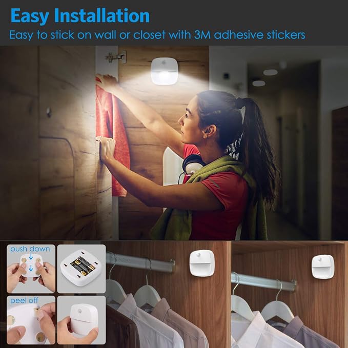 AMIR Upgraded Motion Sensor Light Indoor, Stair Lights Battery Operated - Image 6