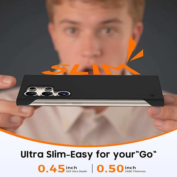 GRECAZO Slim Borderless for Samsung Galaxy S25 Ultra Phone Case 6.9" Ultra-Thin - Image 4