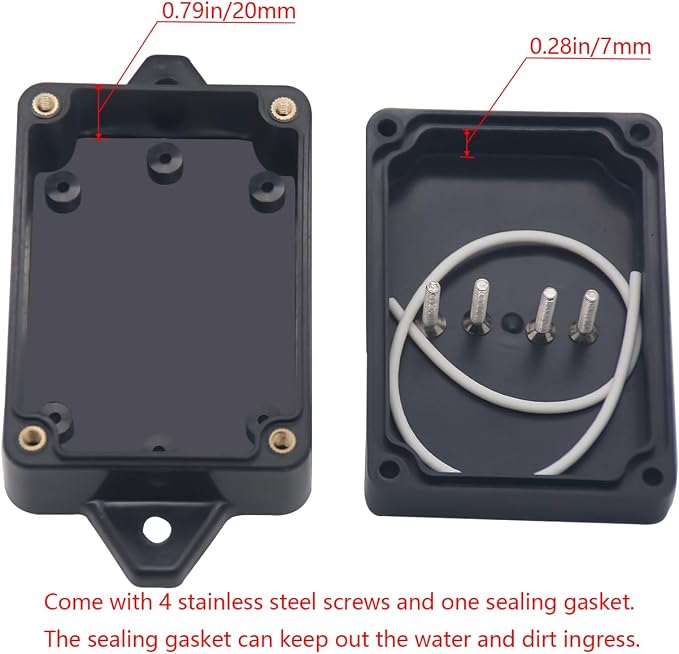 Project Box ABS Black Electrical Boxes IP65 Outdoor Waterproof Box Electronic - Image 5