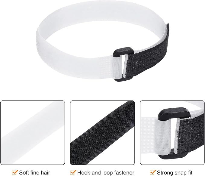 MECCANIXITY 5Pcs Reusable Battery Tie Down Straps, 0.8x16" White Nylon - Image 3