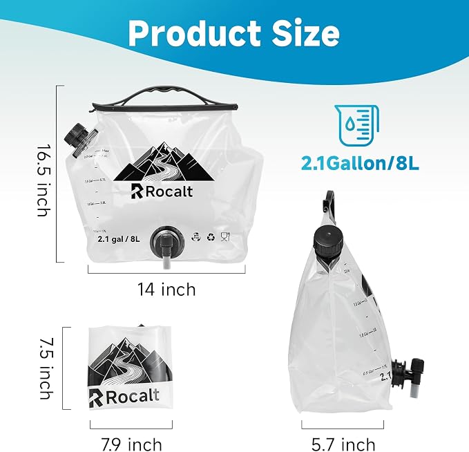Rocalt 2 Pack Collapsible Water Container - Image 4