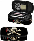 Skull Pirate Pencil Case Crossbones Eye Halloween Day Of The Dead Black Pencil by Unknown