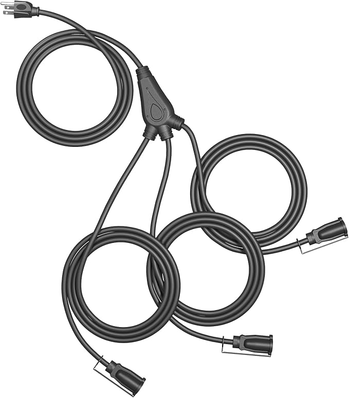 DEWENWILS Outdoor Extension Cord 1 to 3 Splitter by DEWENWILS