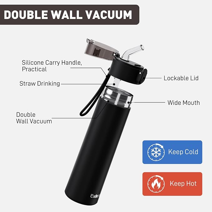 9oz Small Water Bottles with Straw, Mini Water Bottle with One-Hand Open Design - Image 3