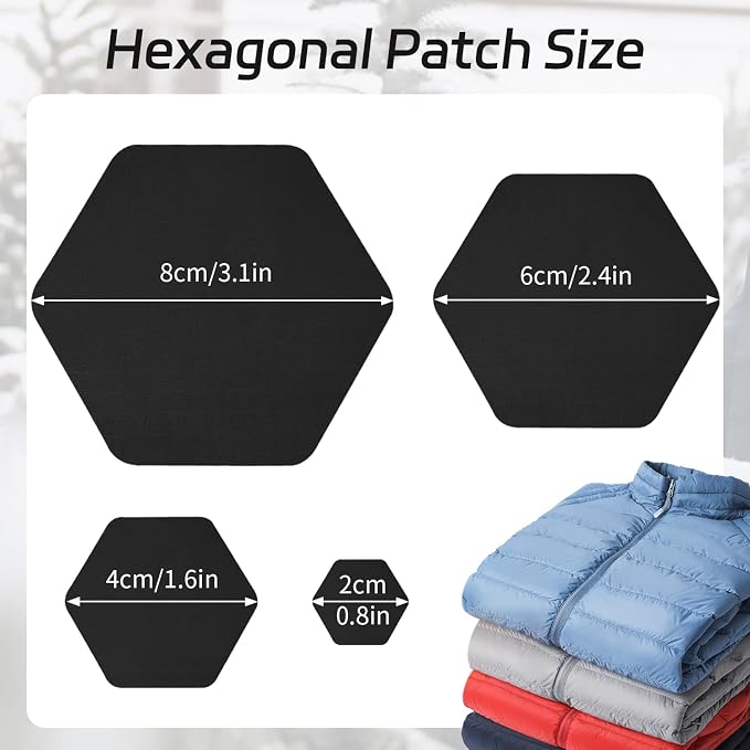 J.CARP 8PCS Nylon Repair Patches, Self Adhesive & Waterproof Patches, Nylon - Image 2
