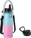 KXIAOCHEN Insulated Water Bottle, Stainless Steel Water Bottle, 2 Lids by KXIAOCHEN