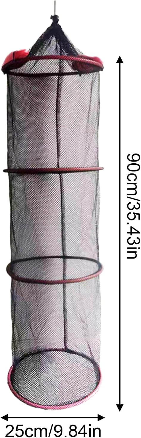Fish Basket – 25x30cm/25x60cm/25x90cm Nylon, Portable Net Pen, Live Catch - Image 5