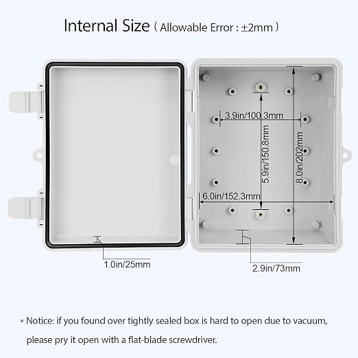 Junction Box ABS Plastic IP65 Waterproof Dustproof Universal Electrical - Image 4