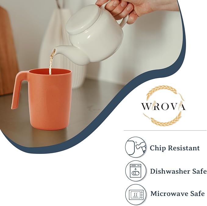 Wrova 16oz Wheat Straw Cups - Image 3