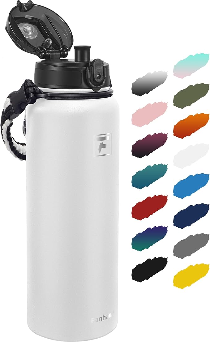Fanhaw 40 oz Insulated Stainless Steel Water Bottle by FANHAW