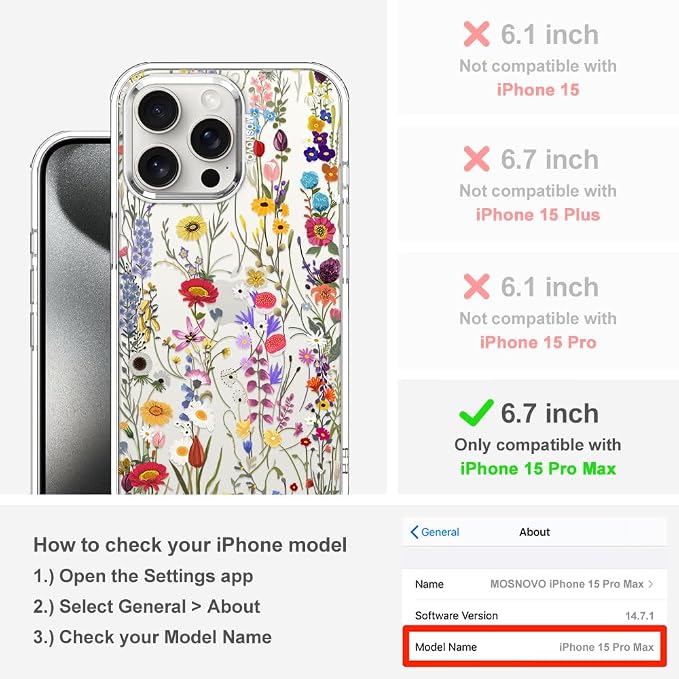 MOSNOVO Case for iPhone 15 Pro Max - Image 2