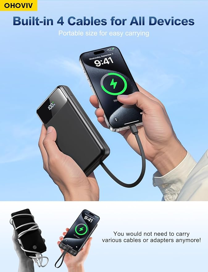 OHOVIV Portable Charger Power Bank 50000mAh Battery Pack, 22.5W Fast Charging - Image 3