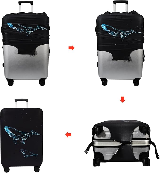WUJIAONIAO Travel Luggage Cover Baggage Suitcase Cover Protector Skins 18-32 - Image 4