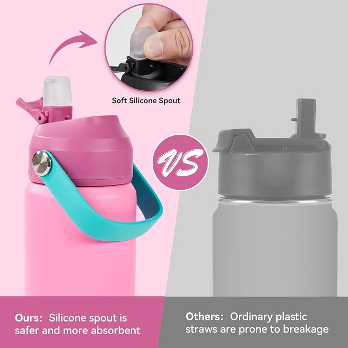 Fijinhom 18oz Insulated Stainless Steel Water Bottle, Wide Mouth Double Wall - Image 3