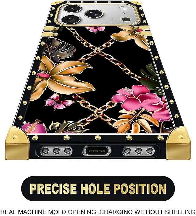 for iPhone 17 Pro Case Luxury Golden Decoration - Image 5
