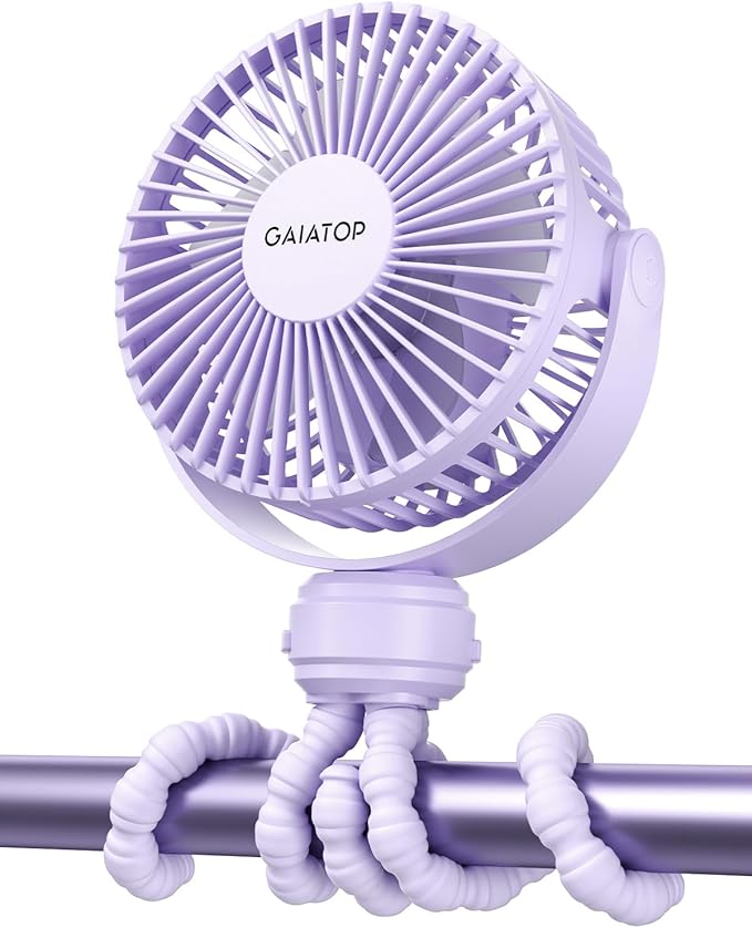 Gaiatop Mini Electric Fan with 360 Rotation, 5.5mm Gaps, Rechargeable Battery by GAIATOP