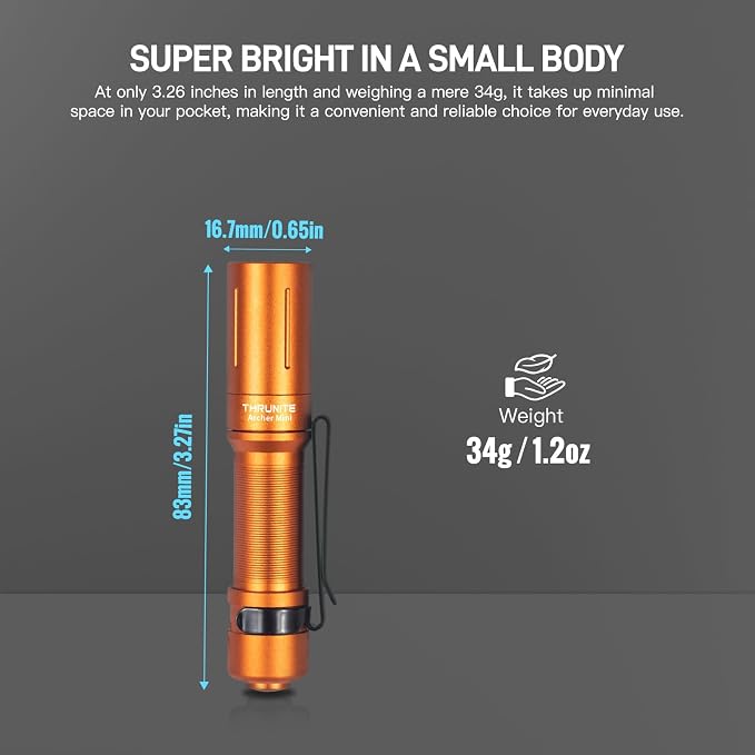 ThruNite Archer Mini Pocket EDC Pen Flashlight, USB-C Rechargeable Mini LED - Image 4