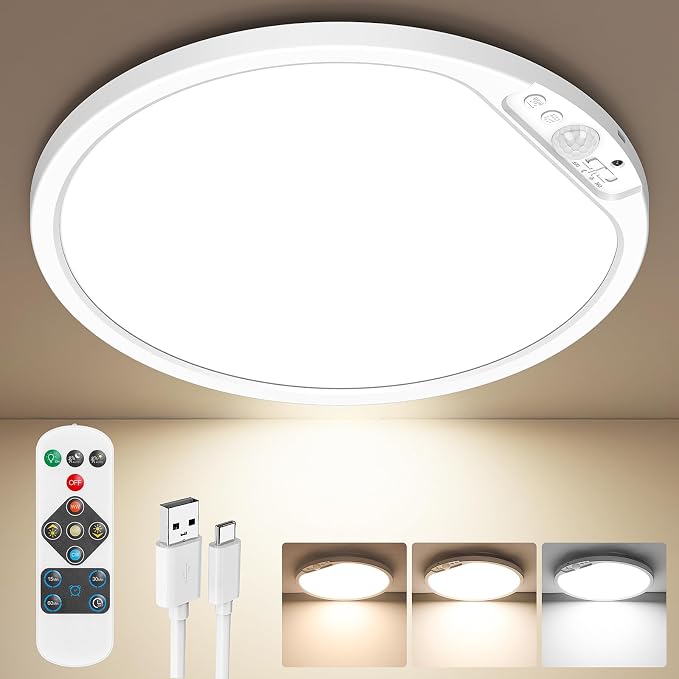 10000mAh Rechargeable Motion Sensor Ceiling Light by TheBairthTheBest