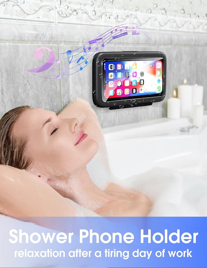 LC-dolida Shower Phone Holder Waterproof 480 Rotation Phone Stand Case Mount - Image 2