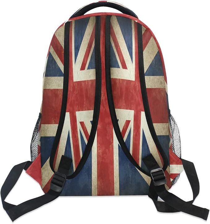 Backpacks UK British Flag School Bag Student Bookbag Adjustable Shoulder Bags - Image 5