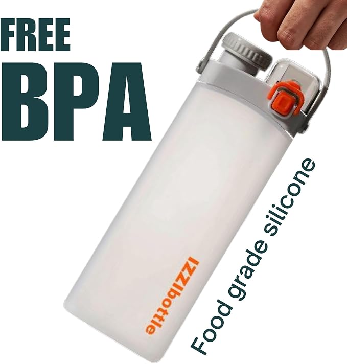 IZZI bottle Collapsible Lightweight Silicone Water Bottle | BPA Free, - Image 8